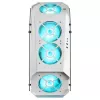 Mars Gaming MC51W baltas PC žaidimams ATX dvigubo grūdinto stiklo korpusas su 5x RGB 12 cm ventiliatoriais