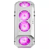 Mars Gaming MC51W baltas PC žaidimams ATX dvigubo grūdinto stiklo korpusas su 5x RGB 12 cm ventiliatoriais