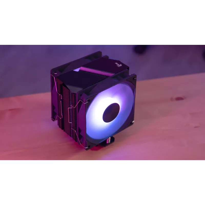 Aerocool Rime 4 Dual Procesoriaus oro aušintuvas 12 cm Juoda 1 vnt.