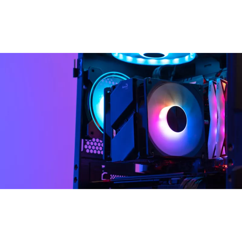 Aerocool Rime 4 Dual Procesoriaus oro aušintuvas 12 cm Juoda 1 vnt.