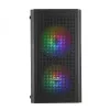Mars Gaming MC300 Micro ATX grūdinto stiklo PC korpusas su 3x FRGB ventiliatoriais, juodas