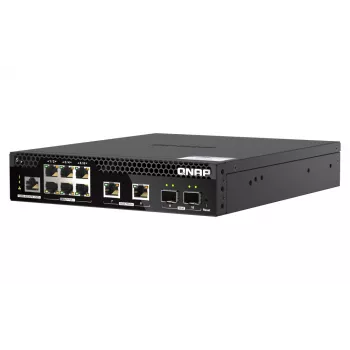 QNAP QSW-M2106PR-2S2T tinklo komutatorius valdomas L2 10G Ethernet (100/1000/10000) maitinimas per Ethernet (PoE) 1U juodas