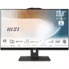 MSI Modern AM242TP 1M-1230EU Intel Core 3 100U 60.5 cm (23.8 col.) 1920 x 1080 pikselių jutiklinis „Viskas viename“ kompiuteris 8 GB DDR5-SDRAM 256 GB SSD Windows 11 Pro Wi-Fi 6E (802.11ax) juodas