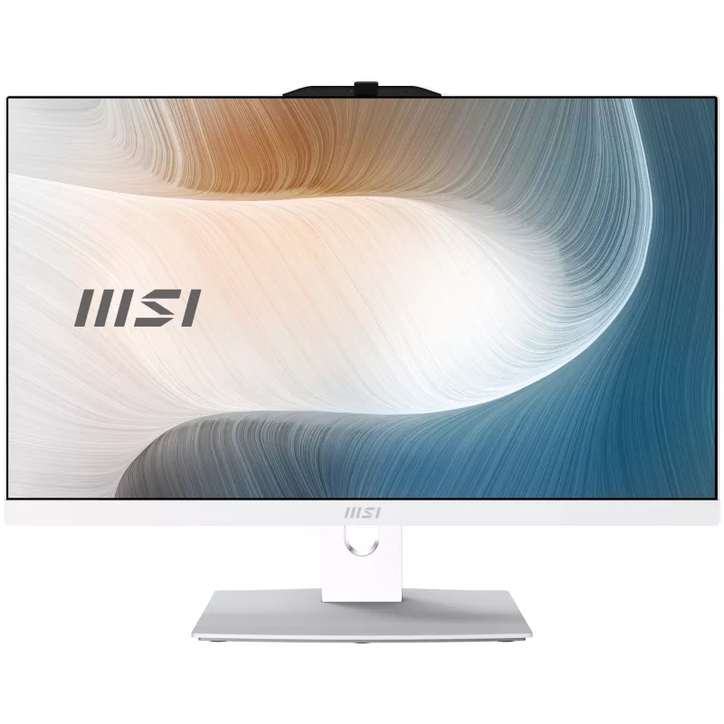 MSI Modern AM242TP 1M-1228EU „viskas viename“ kompiuteris / darbo stotis Intel Core 5 120U 60,5 cm (23,8 colio) 1920 x 1080 pikselių jutiklinis ekranas 8 GB DDR5-SDRAM 512 GB SSD Windows 11 Pro Wi-Fi 6E (802.11ax) balta