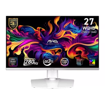 MSI MAG 272QPW QD-OLED X28 kompiuterio monitorius 67,3 cm (26,5 col.) 2560 x 1440 pikselių Wide Quad HD Baltas