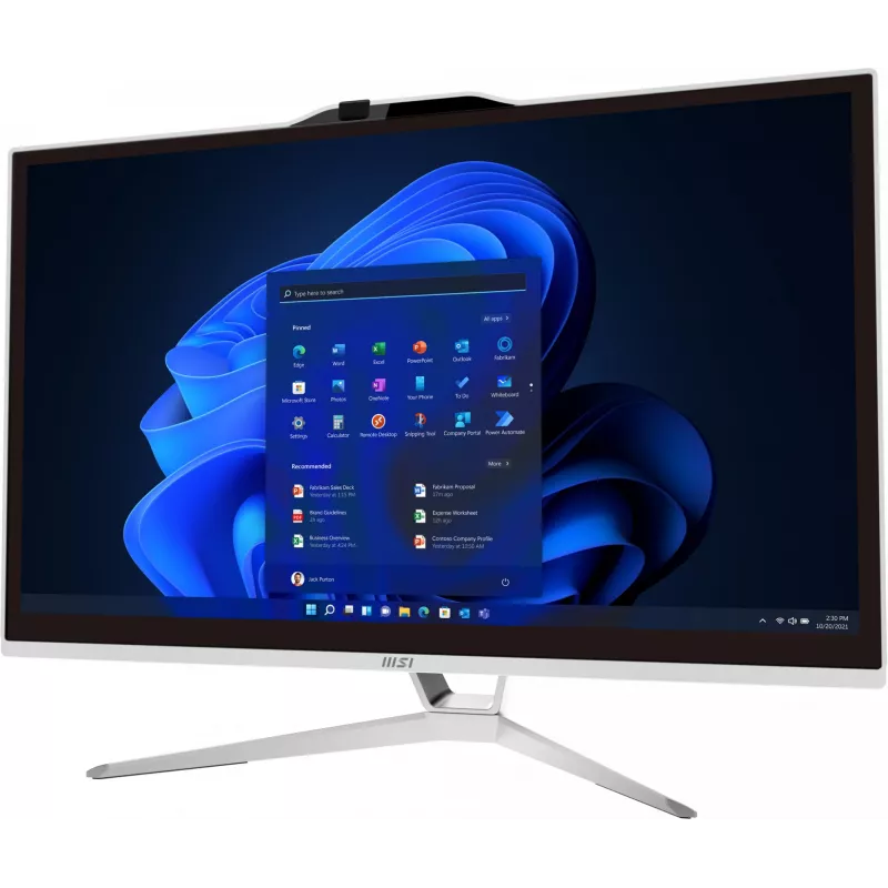 Viskas viename kompiuteris MSI Pro AP222T 13M-437XEU — 21,5 col. FHD lietimui jautrus ekranas, Intel Core i3-13100, 8 GB DDR4, 512 GB SSD, Intel UHD 730, baltas