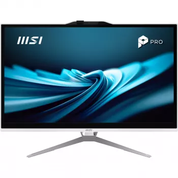 „All-in-One“ kompiuteris MSI Pro AP222T 14M-623EU — 21,5 colio Full HD IPS jutiklinis ekranas, Intel Pentium G7400, 8 GB RAM, 128 GB SSD, Windows 11 Pro, baltas