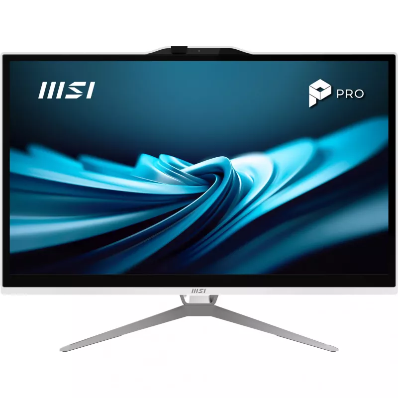 „All-in-One“ kompiuteris MSI Pro AP222T 14M-623EU — 21,5 colio Full HD IPS jutiklinis ekranas, Intel Pentium G7400, 8 GB RAM, 128 GB SSD, Windows 11 Pro, baltas