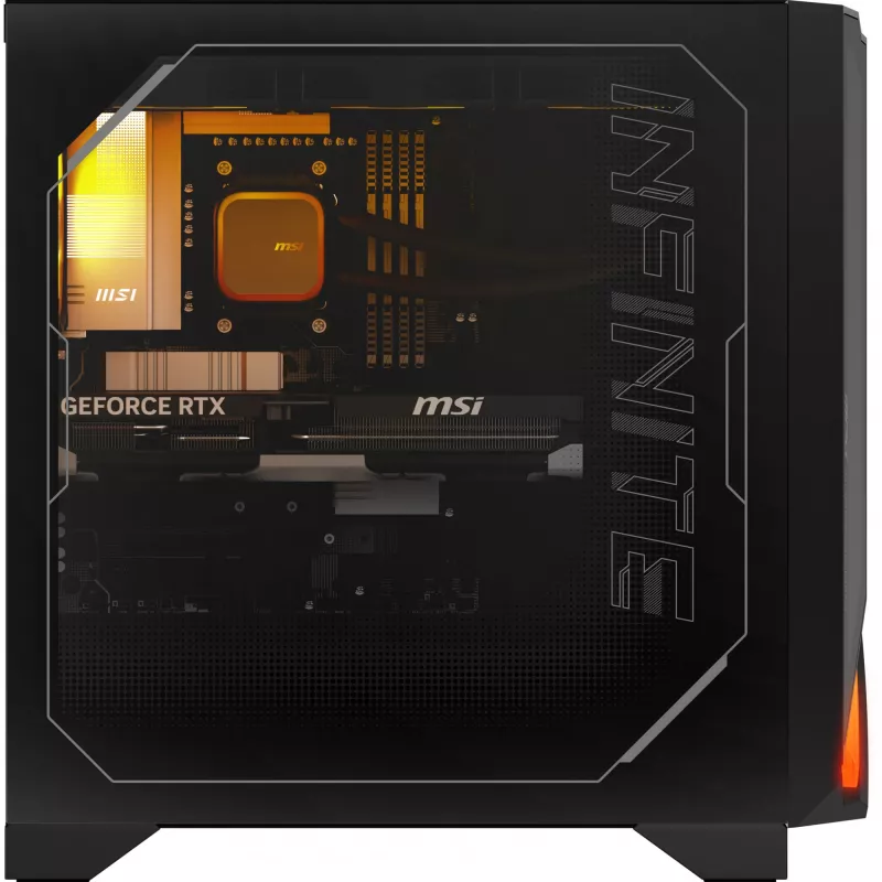 MSI MPG Infinite Z3 X3D 9NVRR7-848EU AMD Ryzen™ 7 9800X3D 32 GB DDR5-SDRAM 1 TB SSD NVIDIA GeForce RTX 5070 Ti Windows 11 Home Stacionarus kompiuteris Juodas