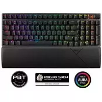 ASUS ROG Strix Scope II 96 Wireless klaviatūra, skirta žaidimams USB + RF Wireless + Bluetooth QWERTY US English juoda