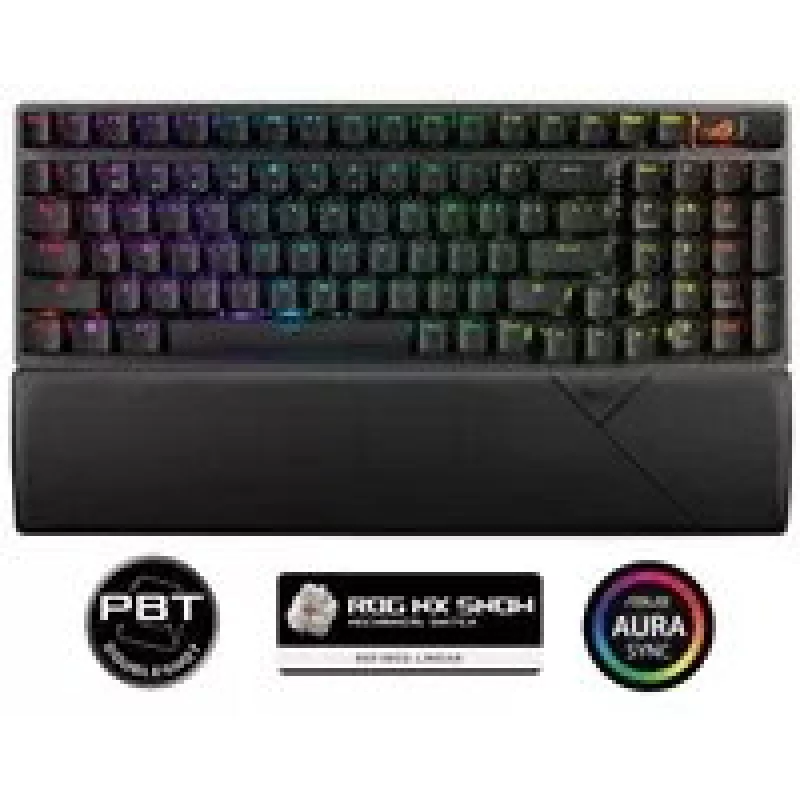 ASUS ROG Strix Scope II 96 Wireless klaviatūra, skirta žaidimams USB + RF Wireless + Bluetooth QWERTY US English juoda