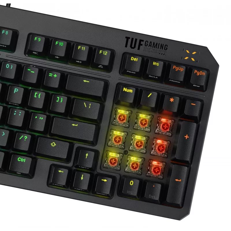 ASUS TUF Gaming K3 Gen II klaviatūra USB QWERTY juoda