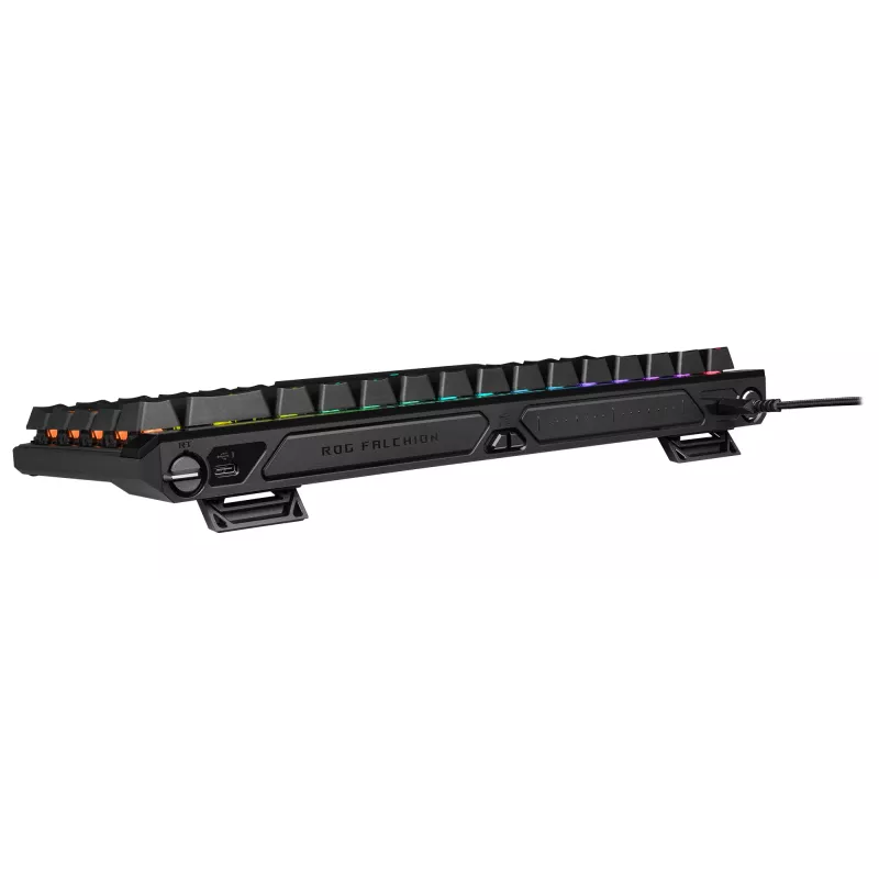 ASUS M605 ROG FALCHION ACE HFX/HFX/US/PBT klaviatūra, Skirta Žaidimams, USB, QWERTY, US International, Juoda