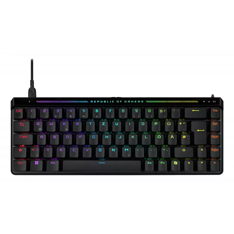 ASUS M605 ROG FALCHION ACE HFX/HFX/US/PBT klaviatūra, Skirta Žaidimams, USB, QWERTY, US International, Juoda