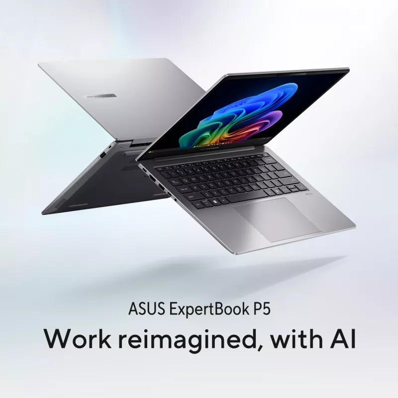 ASUS ExpertBook P5 P5405CSA-NZ0174X Intel Core Ultra 5 226V nešiojamasis kompiuteris 35.6 cm (14 colių) WQXGA 16 GB LPDDR5x-SDRAM 512 GB SSD Wi-Fi 6E (802.11ax) Windows 11 Pro US International pilkas