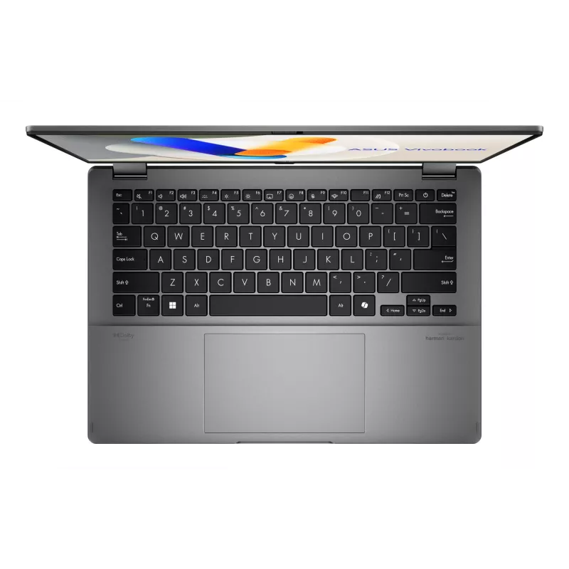 ASUS Vivobook 14 Flip TP3407SA-QL023W Copilot+ PC Intel Core Ultra 7 258V Hybrid (2-in-1) 35.6 cm (14 inch) Jutiklinis WUXGA 32 GB LPDDR5x-SDRAM 1 TB SSD Wi-Fi 7 (802.11be) Windows 11 Home German Pilka