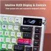 Mechaninė belaidė klaviatūra ASUS ROG Azoth X — US išdėstymas, Bluetooth ir RF 2,4 GHz, balta
