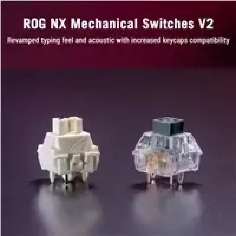 Mechaninė belaidė klaviatūra ASUS ROG Azoth X — US išdėstymas, Bluetooth ir RF 2,4 GHz, balta