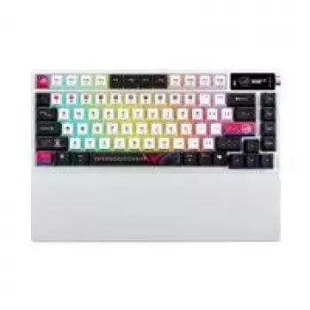 Mechaninė belaidė klaviatūra ASUS ROG Azoth X — US išdėstymas, Bluetooth ir RF 2,4 GHz, balta