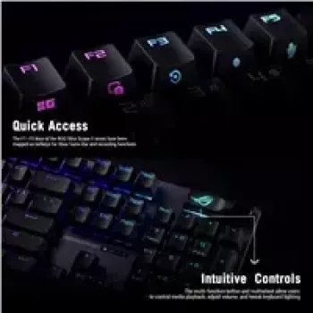 ASUS XA14 ROG STRIX SCOPE II X/NXSWV2/US/PBT klaviatūra, žaidimams, USB, juoda