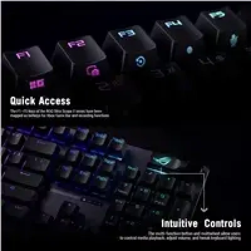 ASUS XA14 ROG STRIX SCOPE II X/NXSWV2/US/PBT klaviatūra, žaidimams, USB, juoda