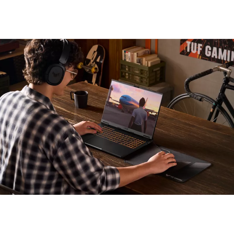 ASUS TUF Gaming F16 FX608JPR-QT014W Intel® Core™ i7 i7-14650HX Nešiojamas kompiuteris 40,6 cm (16 colių) WQXGA 32 GB DDR5-SDRAM 1 TB SSD NVIDIA GeForce RTX 5070 Wi-Fi 6E (802.11ax) Windows 11 Home Olandiška Juoda, Pilka