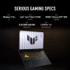 ASUS TUF Gaming F16 FX608JPR-QT014W Intel® Core™ i7 i7-14650HX Nešiojamas kompiuteris 40,6 cm (16 colių) WQXGA 32 GB DDR5-SDRAM 1 TB SSD NVIDIA GeForce RTX 5070 Wi-Fi 6E (802.11ax) Windows 11 Home Olandiška Juoda, Pilka