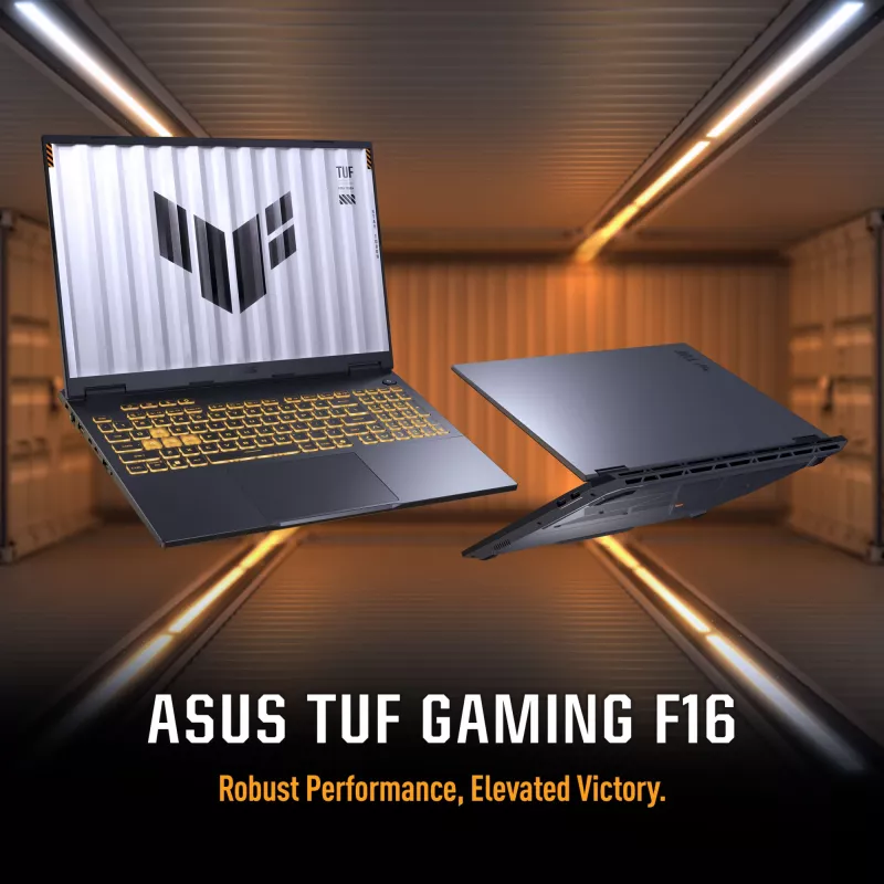 ASUS TUF Gaming F16 FX608JPR-QT014W Intel® Core™ i7 i7-14650HX Nešiojamas kompiuteris 40,6 cm (16 colių) WQXGA 32 GB DDR5-SDRAM 1 TB SSD NVIDIA GeForce RTX 5070 Wi-Fi 6E (802.11ax) Windows 11 Home Olandiška Juoda, Pilka