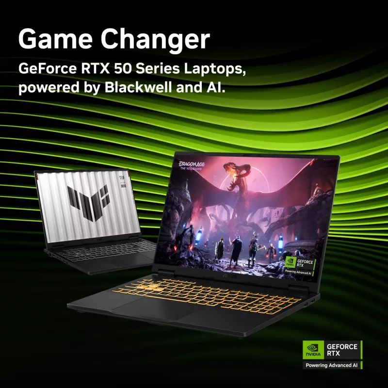 ASUS TUF Gaming F16 FX608JPR-QT014W Intel® Core™ i7 i7-14650HX Nešiojamas kompiuteris 40,6 cm (16 colių) WQXGA 32 GB DDR5-SDRAM 1 TB SSD NVIDIA GeForce RTX 5070 Wi-Fi 6E (802.11ax) Windows 11 Home Olandiška Juoda, Pilka
