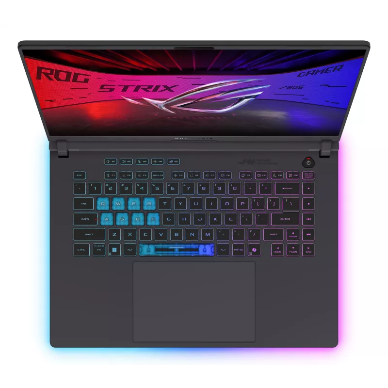 ASUS ROG Strix G16 G615LR-U7321W Intel Core Ultra 7 255HX nešiojamasis kompiuteris 40,6 cm (16 colių) WQXGA 32 GB DDR5-SDRAM 1 TB SSD NVIDIA® GeForce RTX™ 5070 Ti nešiojamojo kompiuterio GPU Wi-Fi 7 (802.11be) Windows 11 Home pilka