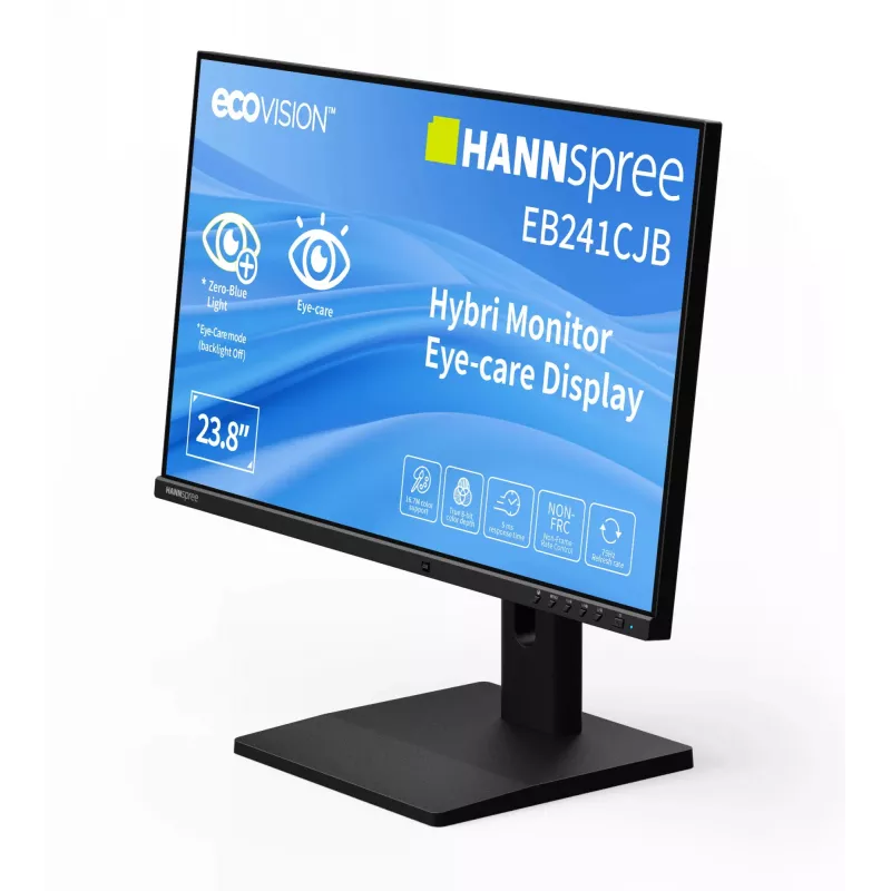 Hannspree Hybri Monitor EB241CJB kompiuterio monitorius 60,5 cm (23,8 col.) 1920 x 1080 pikseliai Full HD LCD juodas