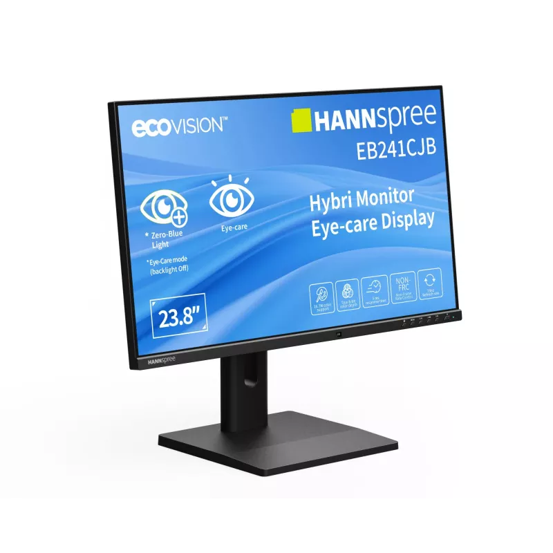 Hannspree Hybri Monitor EB241CJB kompiuterio monitorius 60,5 cm (23,8 col.) 1920 x 1080 pikseliai Full HD LCD juodas
