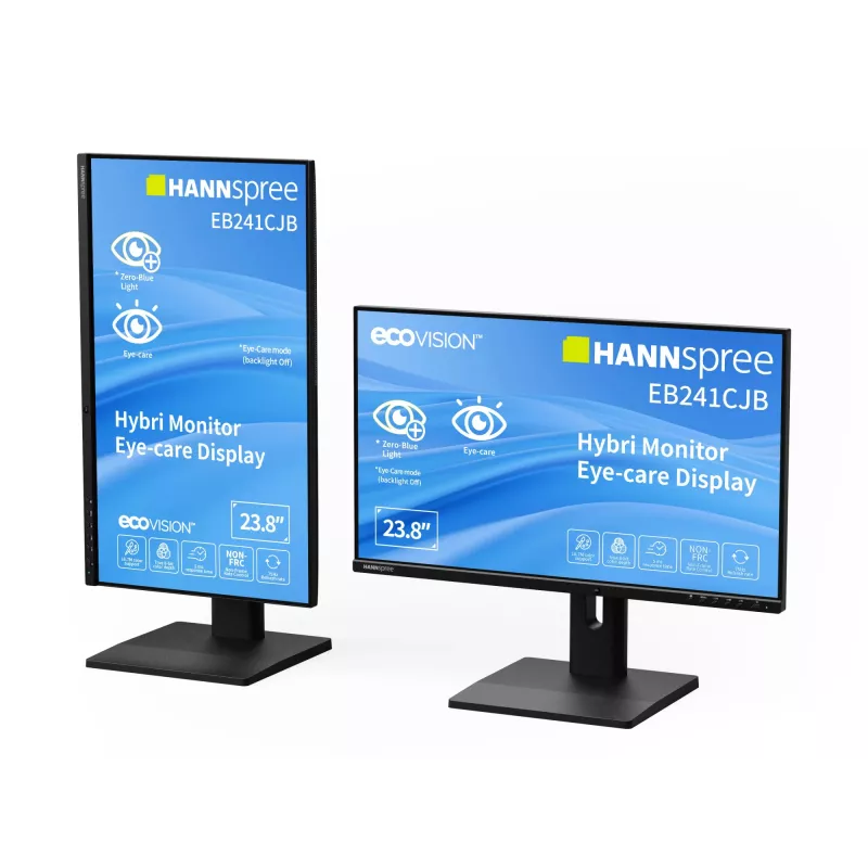 Hannspree Hybri Monitor EB241CJB kompiuterio monitorius 60,5 cm (23,8 col.) 1920 x 1080 pikseliai Full HD LCD juodas