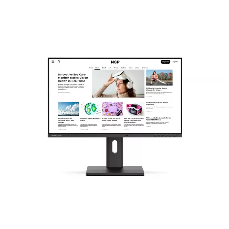 Hannspree Hybri Monitor EB241CJB kompiuterio monitorius 60,5 cm (23,8 col.) 1920 x 1080 pikseliai Full HD LCD juodas