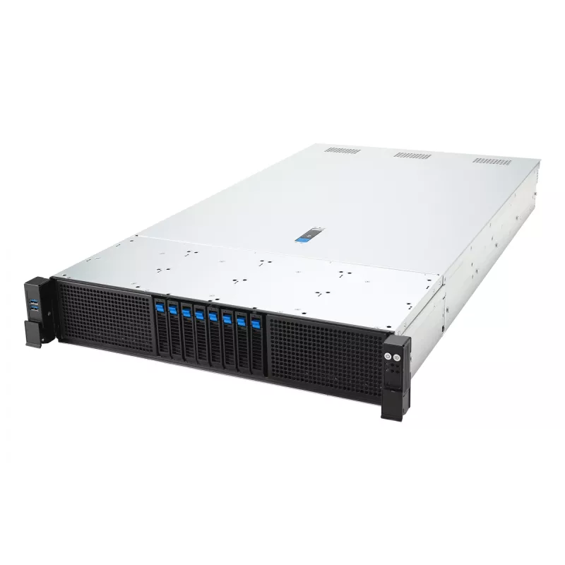 Stovo serveris ASUS RS720-E12-RS8G 3,2 kW perteklinis maitinimo blokas, 8 keičiamųjų diskų skyriai