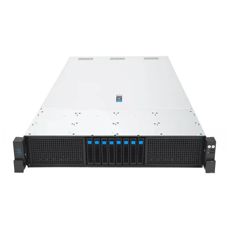 Stovo serveris ASUS RS720-E12-RS8G 3,2 kW perteklinis maitinimo blokas, 8 keičiamųjų diskų skyriai