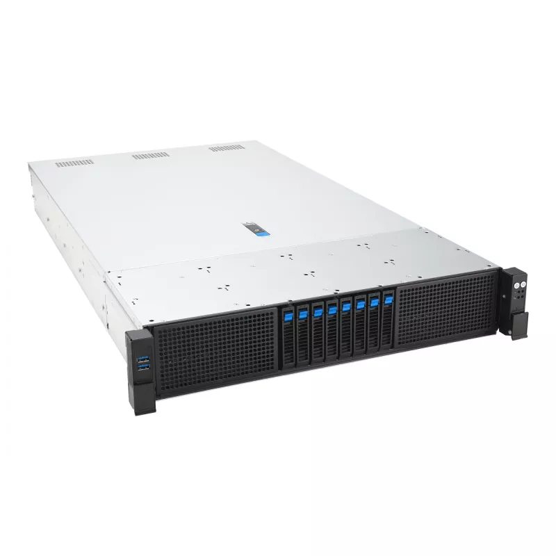 Stovo serveris ASUS RS720-E12-RS8G 3,2 kW perteklinis maitinimo blokas, 8 keičiamųjų diskų skyriai
