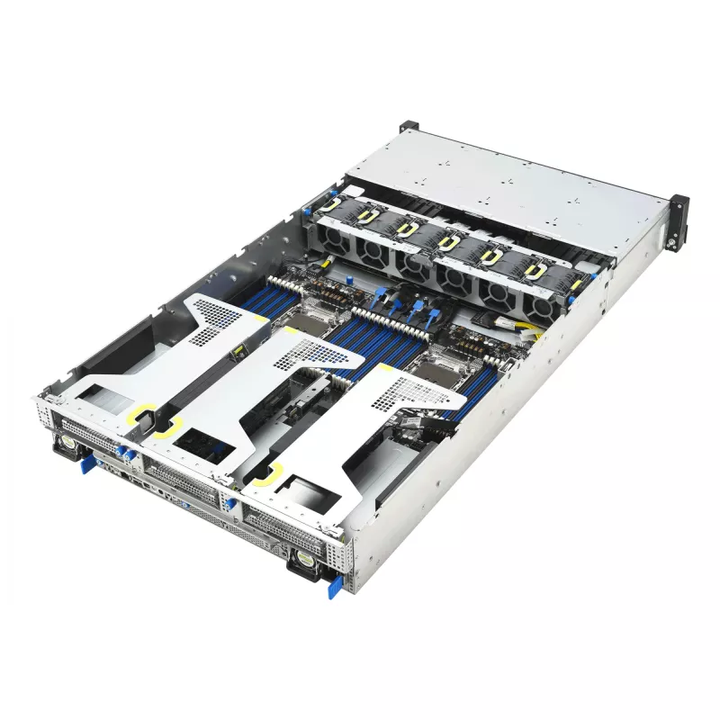 Stovo serveris ASUS RS720-E12-RS8G 3,2 kW perteklinis maitinimo blokas, 8 keičiamųjų diskų skyriai