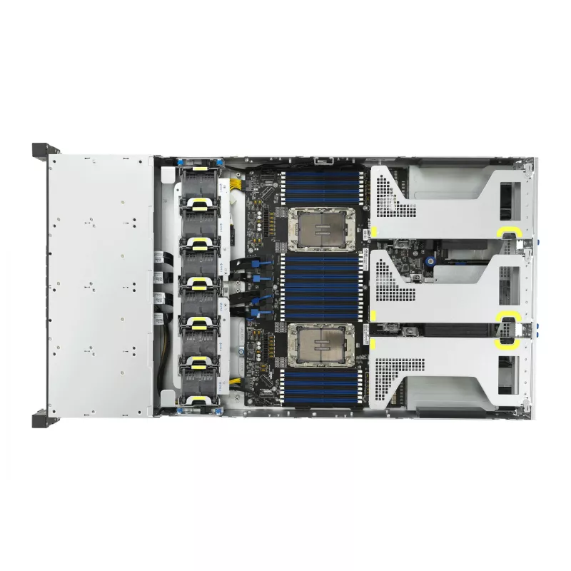 Stovo serveris ASUS RS720-E12-RS8G 3,2 kW perteklinis maitinimo blokas, 8 keičiamųjų diskų skyriai