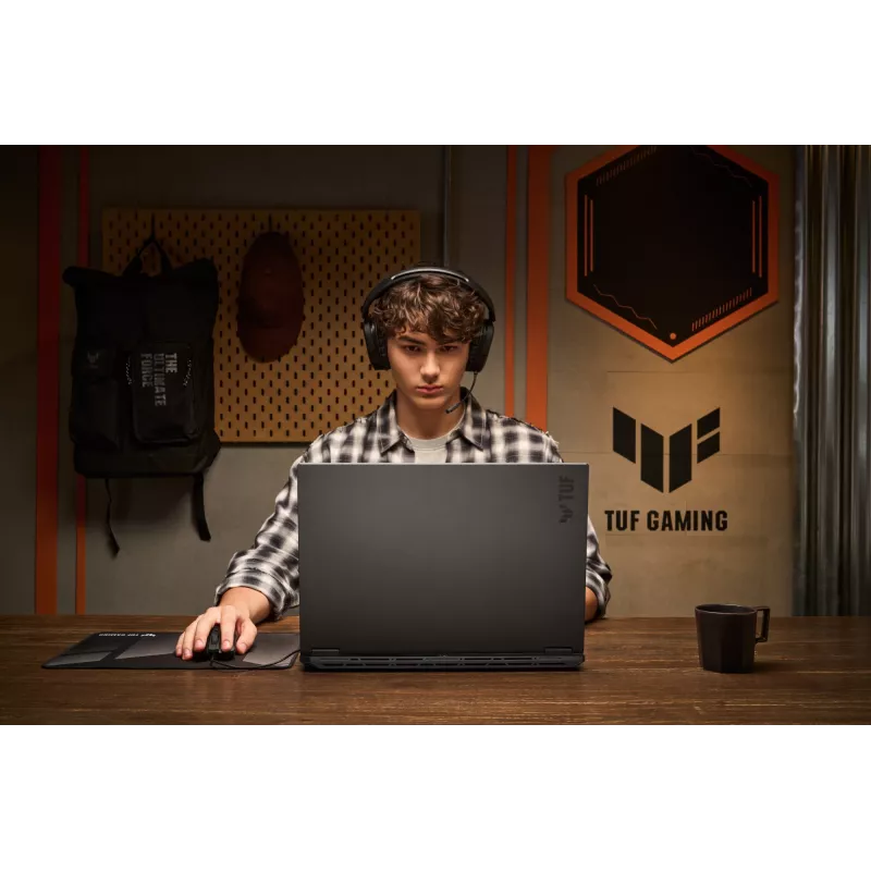 ASUS TUF Gaming A18 FA808UM-S8069W AMD Ryzen™ 7 260 Nešiojamasis kompiuteris 45,7 cm (18 colių) WUXGA 16 GB DDR5-SDRAM 512 GB SSD NVIDIA GeForce RTX 5060 Wi-Fi 6E (802.11ax) Windows 11 Home Olandiška pilka