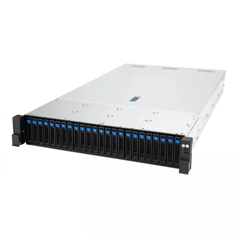 Serveris ASUS RS720-E12-RS24G 3,2KW 24N – stovo serveris su 3,2 kW maitinimo šaltiniu ir 24 diskų lizdais
