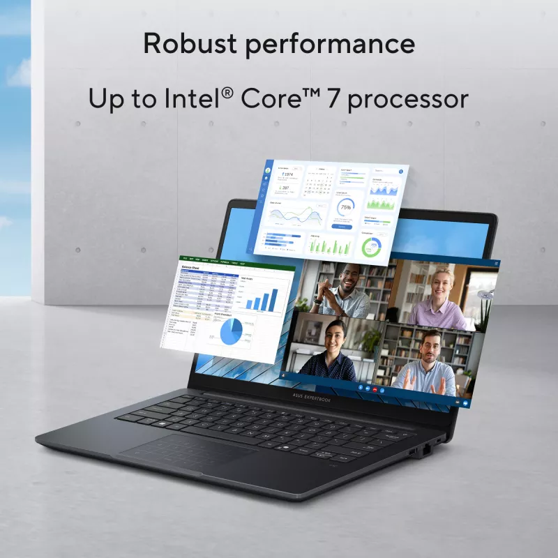 ASUS ExpertBook B1 B1403CVA-S64917X Intel® Core™ i5 i5-13420H nešiojamasis kompiuteris 35.6 cm (14 colių) Full HD 8 GB DDR5-SDRAM 256 GB SSD Wi-Fi 6E (802.11ax) Windows 11 Pro US International juoda, pilka
