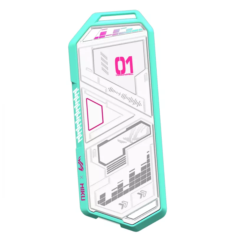 SSD dėklas ASUS ROG Strix Arion Hatsune Miku Edition baltas M.2 PCIe USB Type-C 10 Gbit/s