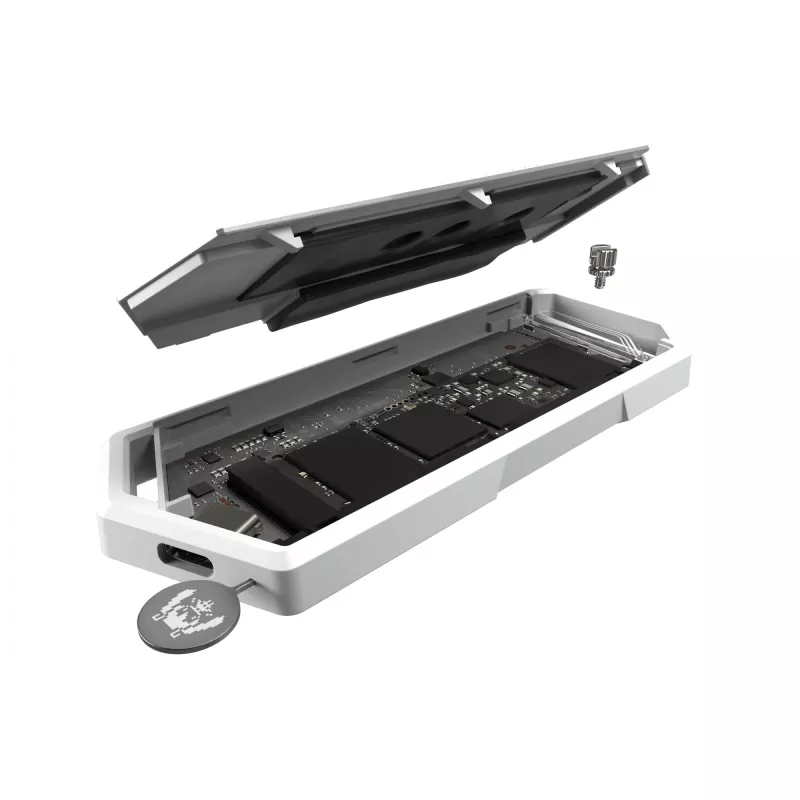 SSD dėklas ASUS ROG Strix Arion Hatsune Miku Edition baltas M.2 PCIe USB Type-C 10 Gbit/s