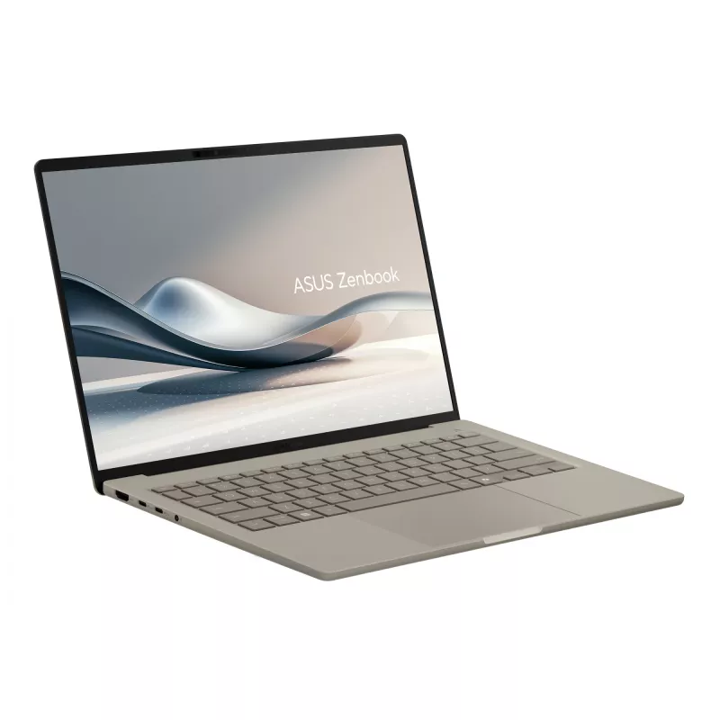 ASUS Zenbook A14 UX3407QA-QD289W Copilot+ PC Snapdragon X1-26-100 Nešiojamasis kompiuteris 35,6 cm (14 col.) WUXGA 16 GB LPDDR5x-SDRAM 512 GB SSD Wi-Fi 6E (802.11ax) Windows 11 Home Smėlio spalvos