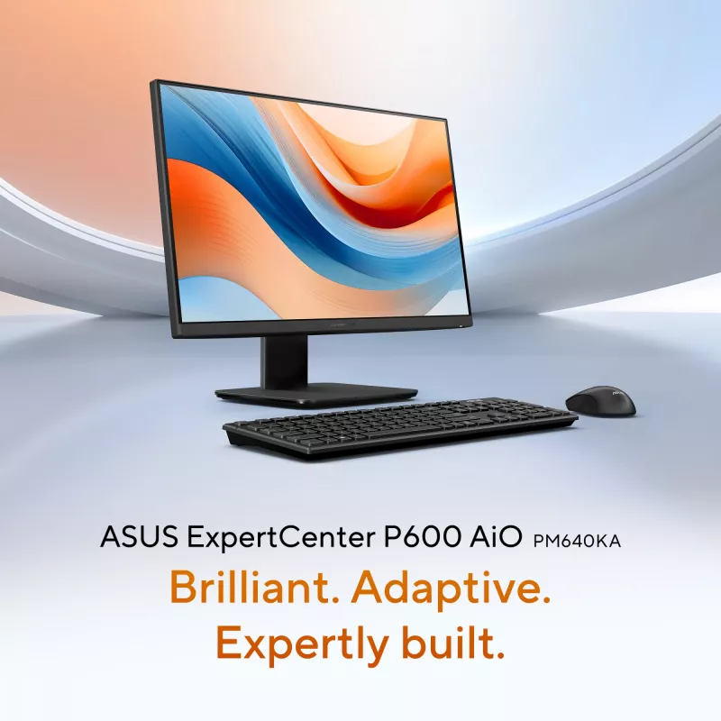ASUS ExpertCenter P600 AiO PM640KA-BPC011X Copilot+ PC AMD Ryzen™ AI 5 330 60,5 cm (23,8 col.) 1920 x 1080 pikselių Viskas viename kompiuteris 16 GB DDR5-SDRAM 512 GB SSD Windows 11 Pro Wi-Fi 6 (802.11ax) Juoda