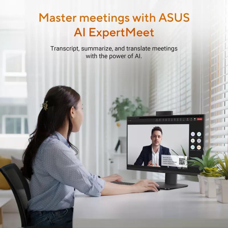 ASUS ExpertCenter P600 AiO PM640KA-BPC011X Copilot+ PC AMD Ryzen™ AI 5 330 60,5 cm (23,8 col.) 1920 x 1080 pikselių Viskas viename kompiuteris 16 GB DDR5-SDRAM 512 GB SSD Windows 11 Pro Wi-Fi 6 (802.11ax) Juoda