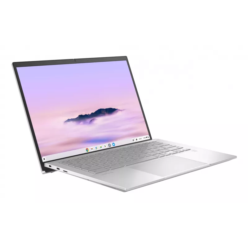ASUS Chromebook Plus Enterprise CB54 CB5403CMA-QM0916 Intel Core Ultra 7 155U 35,6 cm (14 colių) jutiklinis WQXGA 16 GB LPDDR5x-SDRAM 256 GB SSD Wi-Fi 6E (802.11ax) ChromeOS US International sidabrinis