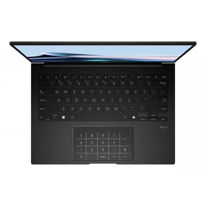 ASUS Zenbook 14 OLED UM3406GA-QD031W Copilot+ PC AMD Ryzen™ AI 7 445 Nešiojamasis kompiuteris 35.6 cm (14 col.) WUXGA 32 GB LPDDR5x-SDRAM 1 TB SSD Wi-Fi 6E (802.11ax) Windows 11 Home Olandų Juoda
