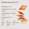 ASUS Zenbook 14 OLED UM3406GA-QD031W Copilot+ PC AMD Ryzen™ AI 7 445 Nešiojamasis kompiuteris 35.6 cm (14 col.) WUXGA 32 GB LPDDR5x-SDRAM 1 TB SSD Wi-Fi 6E (802.11ax) Windows 11 Home Olandų Juoda